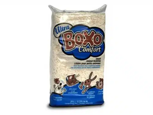 Ultra Boxo Comfort smådyrsstrøelse, 20 L, ideel til gnavere og mindre kæledyr. Fremstillet af genbrugsmaterialer, som sikrer høj absorptionskapacitet og komfort for dit kæledyr. Perfect til at holde burene rene og behagelige.