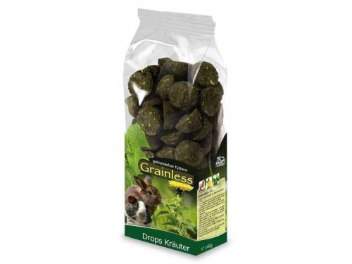 Gnavernes Univers tilbyder Grainless Drops Kräuter, en sund og lækker godbid til gnavere og mindre kæledyr. Denne kornfrie snack er fyldt med urter og ideel til en sund kost. Klar til at forkæle dit kæledyr!