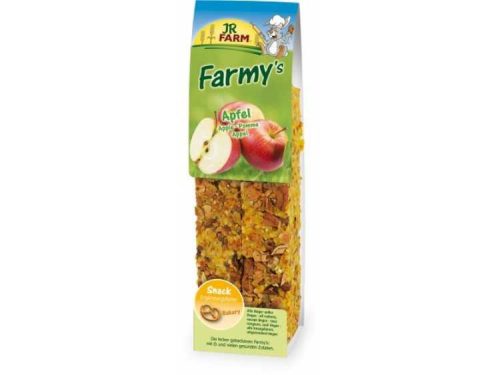 Farmy's æble-snack til gnavere, ideel som sund og velsmagende godbid. Perfekt til hamstere, mus og andre små kæledyr, med naturlige ingredienser og frugtsmag. | gnavernes univers