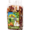 Tropica-snack fra jr farm til gnavere. Sund og velsmagende snack med frugter og nødder, ideel til hamstre og andre små kæledyr. Fuld af naturlige ingredienser for en varieret og nærende kost. | gnavernes univers