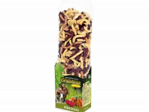 Sund og velsmagende snack til gnavere og mindre kæledyr i form af rúbbi-sticks uden korn. Ideel til at stimulere naturlig gnaving og samtidig tilføje variation i kosten. Designet til at understøtte dit kæledyrs velvære. | gnavernes univers