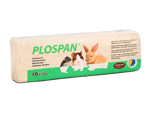Plospan bedding til gnavere og mindre kæledyr, 16 liter, ideel til skånsom og komfortabel indretning af bur.