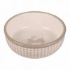 210272 feeding bowl small animal mylo ceramic round beige-white 13,3x13,3x4,6cm 400ml | gnavernes univers