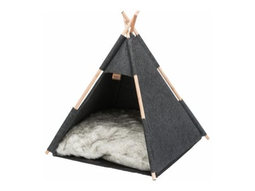 Tx36275 - trixie tipi kattehule felt 55×65×55 cm anthracite | gnavernes univers