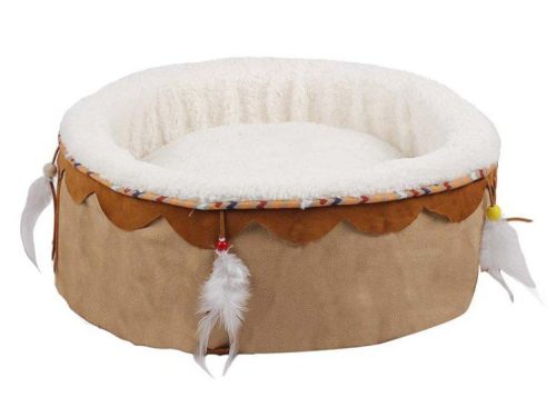 787.7706 - DREAM CATCHER DRUM BED BEIGE 41x41x18CM