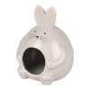 Flamingo hamster house hopper ceramic grey 11,5x11,5x14cm | gnavernes univers