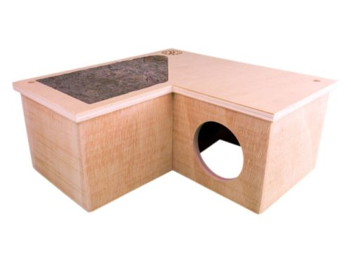 Getzoo luna hjørnehus med skifertag 31x31x13 cm 1 | gnavernes univers
