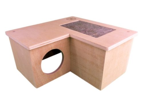 Getzoo murmel hjørnehus med skifertag 26x26x13 cm 1 | gnavernes univers