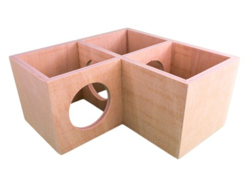 Getzoo murmel hjørnehus med skifertag 26x26x13 cm 2 | gnavernes univers