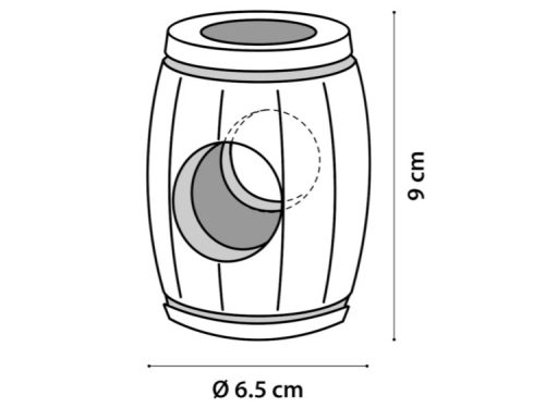 210175 - sat tinta barrel 9x6,5x6,5cm mål | gnavernes univers