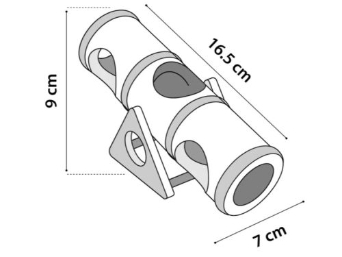 210177 - sat tinta seesaw tube 16,5x7x9cm mål | gnavernes univers