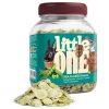 Pea flakes snack fra Little One, en sund og lækker godbid til gnavere som hamstere, mus og kaniner, præsenteret i et praktisk stykke emballage.