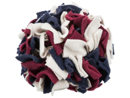 Flerfarvet aktivitetsbold til gnavere, lavet af blødt fleece-materiale. Ideel til at stimulere leg og aktivitet hos mindre kæledyr som hamstere og mus.