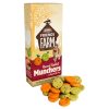 Russel rabbit munchers fra tiny friends farm med gulerod ogærter, i en farverig pakke. Optimal snacks til gnavere, især kaniner, som sørger for tilfredsstillende og sundt snacking. | gnavernes univers