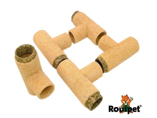 Rørlegystem fra Rodipet til gnavere, ideelle til leg og aktivering. Fremstillet af naturmaterialer, sikker og holdbar til mindre kæledyr.