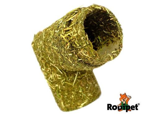 Kloskift til gnavere lavet af halm fra mærket Rodipet, ideelt til at skabe lege- og gemmesteder.
