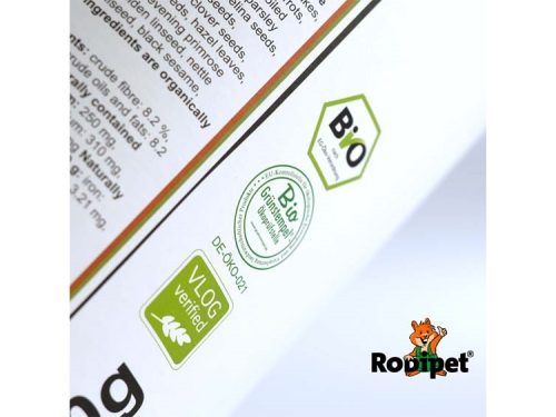 Økologisk fodermix til gnavere fra rodipet, med certificeringer for økologiske ingredienser og vlog-verificeret. | gnavernes univers