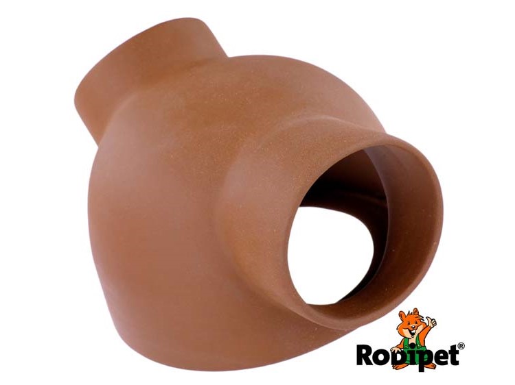25470 - rodipet® easyclean terra keramik kubel 2 | gnavernes univers Brun plastrør til gnavere fra rodipet, ideelt til tunneler og legeaktiviteter. | gnavernes univers