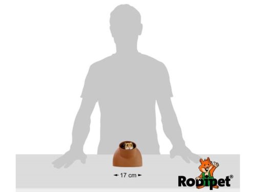 Skål til gnavere fra Rodipet, 17 cm i diameter, ideel til mad eller vand. Perfekt til hamstere og andre små kæledyr.