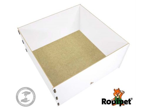 Blanding af robust og funktionelt gnaverbur fra Rodipet, ideelt til mindre kæledyr. Det giver et komfortabelt område for gnavere med nem adgang og ventilation.