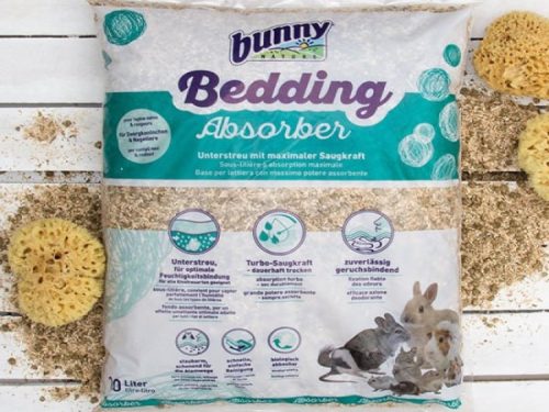 Bunny bedding absorber, 10 liter, er en effektiv bundbund til gnavere og mindre kæledyr, der sikrer optimal fugtighedsbindende evne og reducerer lugtgener. | gnavernes univers