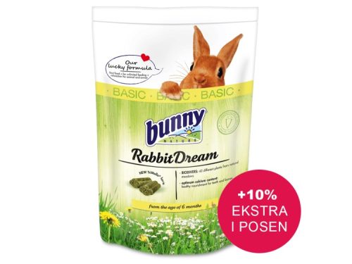 Bunny nature rabbitdream foder til kaniner, 1,5 kg pose med ekstra 10%. Sundt og varieret kostvalg med 42 forskellige planter, ideelt til kaniner fra 6 måneder. | gnavernes univers