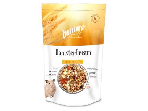 Bunny nature hamsterdream expert, en højkvalitets foderblanding til hamstere uden pellets eller ekstruderede ingredienser, beriget med vitaminer og naturlige ingredienser. | gnavernes univers