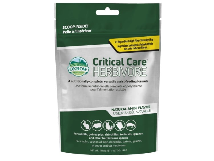 Oxbow-critical-care-anis. Jpg | gnavernes univers Oxbow critical care herbivore er en næringsrig assist-feeding formel designet til gnavere og mindre kæledyr som kaniner, marsvin og chinchillaer. Produktet har en naturlig anis-smag og er ideelt til at sikre en komplet kost. | gnavernes univers