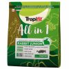Tropifit rabbit junior all in 1 foder til unge kaniner, kornfri opskrift, der fremmer mikroflora, vækst, tandpleje og lugtkontrol. Ideel til sund kost og pleje af yngre gnavere. | gnavernes univers