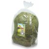 Bergwiesen-hay fra jr farm, emballeret i gennemsigtig plastikpose, ideelt til gnavere og mindre kæledyr som kaniner, tilbyder en sund og naturlig kost. | gnavernes univers