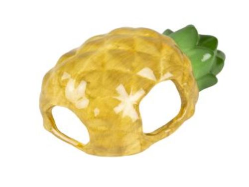Keramisk ananas legetøj til gnavere, ideelt til at skabe skjulesteder og stimulere leg. Perfekt til hamstere og andre mindre kæledyr.